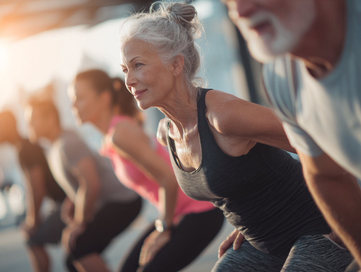 Активні люди різного віку займаються фітнесом